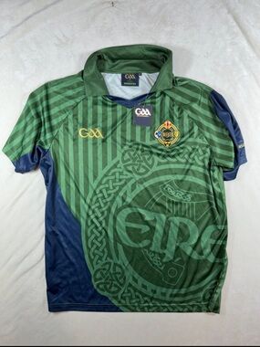 NWT XXL GAA Gaelic Eire Irish Ireland Soccer Memories Jersey Collard Scotland